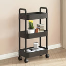 Carro de almacenamiento de 4 niveles con ruedas rodantes - Plástico duradero, fácil de mover, ideal para cocina, baño, dormitorio - Blanco, ruedas de rodadura suave, diseño de almacenamiento abierto para organizar lo esencial, carrito de utilidad moderno
