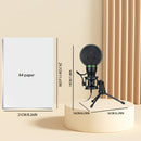 1pc Micrófono de Estudio con Soporte Ajustable, Conector Jack 3.5mm y Alimentación USB, Cancelación de Ruido para Gaming, Transmisiones en Vivo, Grabaciones por Computadora, Canto - , Microphone para PC
