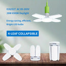 UNITEDLUX 28W LED Lámpara Colgante, E26/E27, 6500K Luz de Día, Diseño Plegable de 4 Hojas, Plafón Semiempotrado, con Pantalla de Plástico Desmontable, para Uso en Interiores, No Se Requieren Accesorios