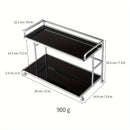 Organizador de Tocador de Estilo Nórdico de 1 Nivel en Acrílico - Elegante Expositor Negro para Mostrar Cosméticos, Perfumes y Almacenamiento de Vasos de Agua - Ideal para Baño, Sala de Estar o Decoración de Entrada