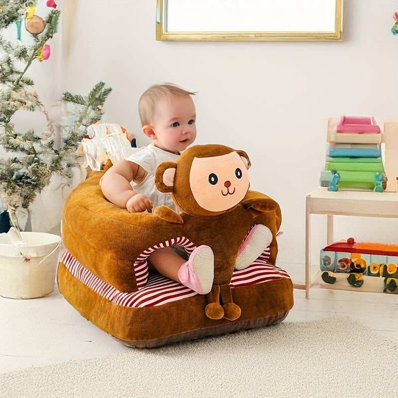 Un sillón de animal para jóvenes con asiento - suave, acolchado y colorido, incluyendo un animal de peluche, adecuado para un sillón alto para jóvenes, respaldo de sofá para jóvenes y práctica de sentarse para aprender.