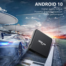 M98-M9 Android TV Box con procesador de núcleo cuádruple, WiFi dual 4G/5G, inalámbrico 5.0, sistema operativo Android 10, salida HDTV, puertos USB - Jugador inteligente de transmisión para 4K UHD, compatible con Netflix, Kodi, enchufe de EE. UU. (110V-13
