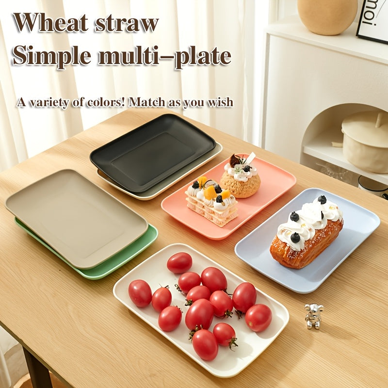 6 platos para comida, uso diario en el hogar, varios colores que aumentan el apetito, también para restaurantes y cafeterías, gran capacidad, moldeado integrado para fácil limpieza