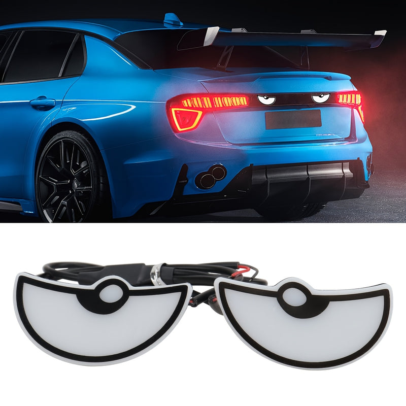 2 piezas de luces LED KEVANLY para coches y motocicletas, ojos demoníacos de neón, luces que se pueden montar, ajuste universal, opciones de colores múltiples, diseño creativo de ojos en forma de media luna, no requiere batería, perfectas para espejos re