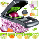 12/16 piezas, cortador de verduras multifuncional para cocina con cuchillas intercambiables, varios tipos de herramientas
