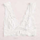 Bralette De Encaje Floral Con Borde Festoneado