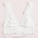 Bralette De Encaje Floral Con Borde Festoneado