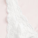 Bralette De Encaje Floral Con Borde Festoneado