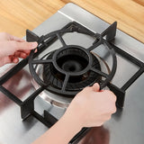 1pc Soporte para Estufa de Gas de Hierro Fundido | Estante Universal Antivuelco para Ollas Pequeñas/Sartenes/Platos | Resistente a Altas Temperaturas, Revestimiento Grueso Antióxido para Utensilios de Cocina