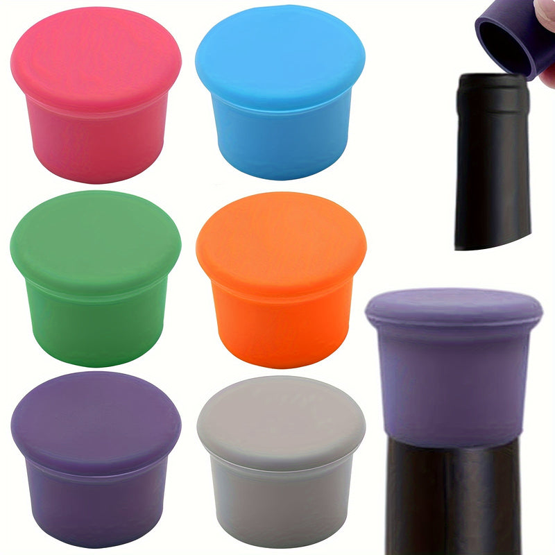 Tapones de botellas de vino de silicona reutilizables - Perfectos para Navidad, Halloween, Pascua, Acción de Gracias y el Día de San Valentín - Mantenga su vino fresco