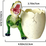 Llavero de cepillo de dientes de dinosaurio lindo - Diseño de resina fácil de limpiar para baño y, ideal para cepillos de dientes y papelería, organizador de baño | Diseño juguetón | Llavero de cepillo de dientes duradero, accesorios de baño de dinosaurio