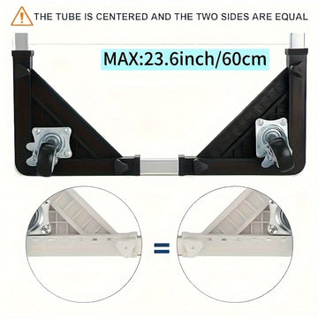 Móvil de acero inoxidable con 4 ruedas de bloqueo - Base ajustable y expandible para el fácil traslado de grandes electrodomésticos como refrigeradores/lavadoras