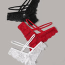 Underwear&sleepwear basics 3 paquetes de conjunto de lenceria sexy con panty de encaje calado con estampado floral