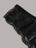 Conjunto De 3 Braguitas De Encaje Floral Con Recorte, Lenceria
