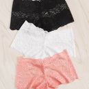 Set de bragas con encaje floral 3 paquetes