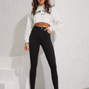 Pantalones ajustados para mujer con cinta lateral de gran elasticidad para la primavera y el verano