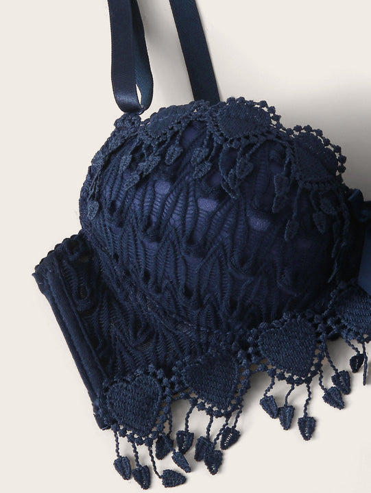 Set de lenceria con aro ribete de croche