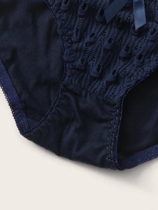 Set de lenceria con aro ribete de croche