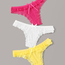 Set de bragas ribete con encaje 3 paquetes