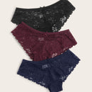 Set de bragas con encaje floral 3 paquetes