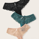 Set de bragas con encaje floral 3 paquetes