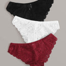 Set de bragas con encaje floral 3 paquetes