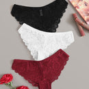 Set de bragas con encaje floral 3 paquetes