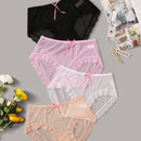 Set de bragas finas ribete con encaje 4 paquetes