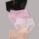 Set de bragas finas ribete con encaje 4 paquetes