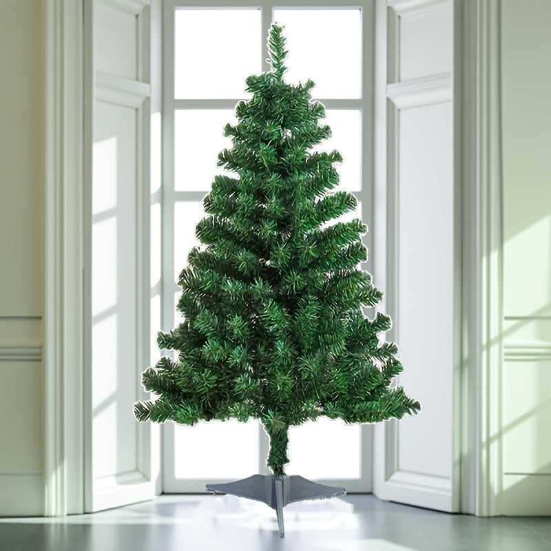 Árbol de Navidad Artificial de 120 cm - Diseño Realista de Abeto Verde, No Necesita Montaje, Perfecto para Decoración del Hogar y las Vacaciones, Plástico/Metal Duradero, Uso en Todas las Estaciones, Decoraciones de Navidad