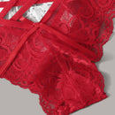 Conjunto de ropa interior romantica y sensual de diseno de encaje para mujeres (5 piezas)