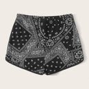 EZwear Shorts delfin con estampado de paisley de cintura con cordon