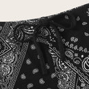 EZwear Shorts delfin con estampado de paisley de cintura con cordon