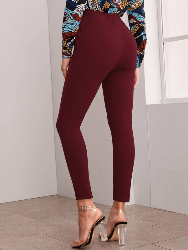 Prive Pantalones con cinturon con bolsillo oblicuo con costura delantera