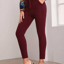 Prive Pantalones con cinturon con bolsillo oblicuo con costura delantera