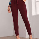 Prive Pantalones con cinturon con bolsillo oblicuo con costura delantera