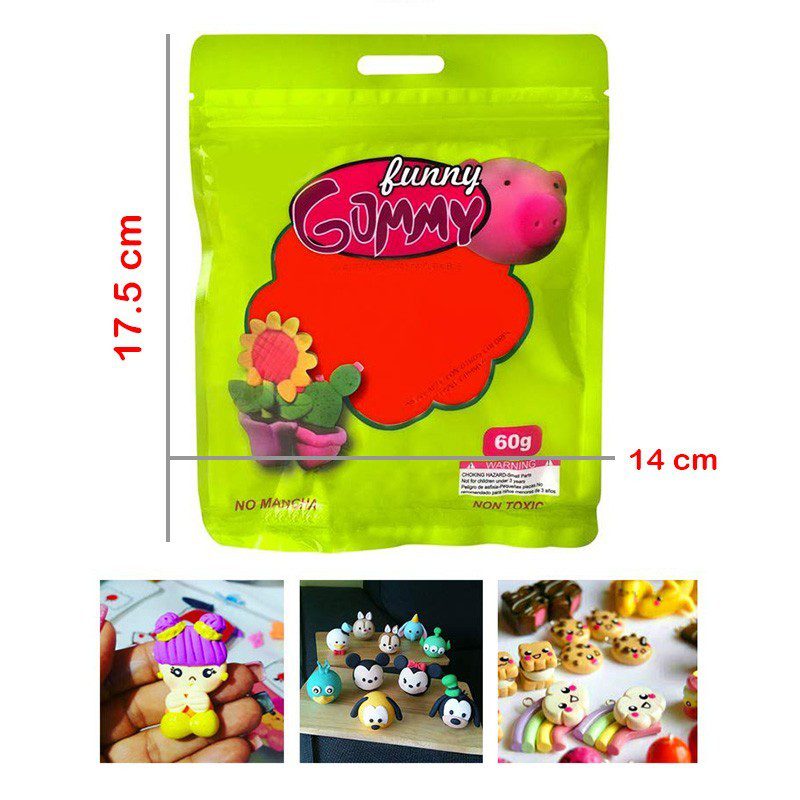 Plastilina Elástica Foamy 60g  Moldeable Flexible Manualidades RF PLS4