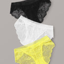 Set de bragas finas con encaje floral 3 paquetes
