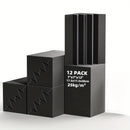 HERTBER 12pcs Trampas de Bajo de Espuma de Alta Densidad Negras, 6.9"x6.9"x11.8", Paneles Absorbentes de Sonido para Esquinas de Estudios Caseros, Oficinas, Salas de Mezcla, Salas de Batería y Teatros