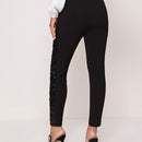 Prive Pantalones ajustados cortos panel con lentejuelas
