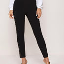 Prive Pantalones ajustados cortos panel con lentejuelas