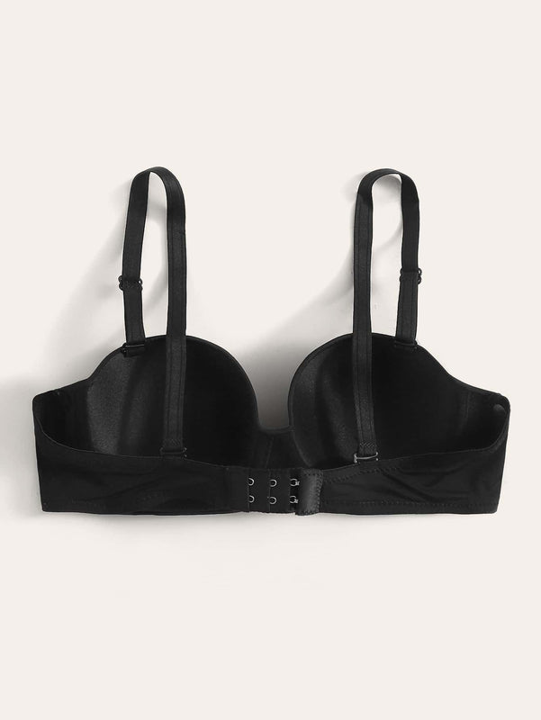 Sujetador demi con tira ajustable unicolor