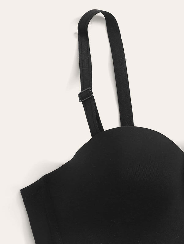 Sujetador demi con tira ajustable unicolor
