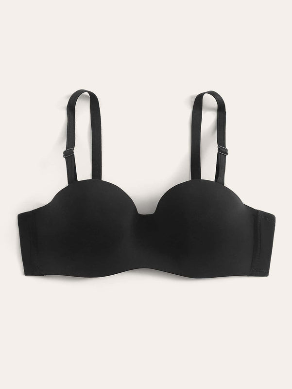Sujetador demi con tira ajustable unicolor