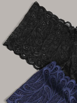 4 paquetes set de bragas de cintura alta con encaje floral