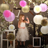 Lámpara Farol de Papel Plegable Faroles Colgantes Plateado / Dorado RF L12D