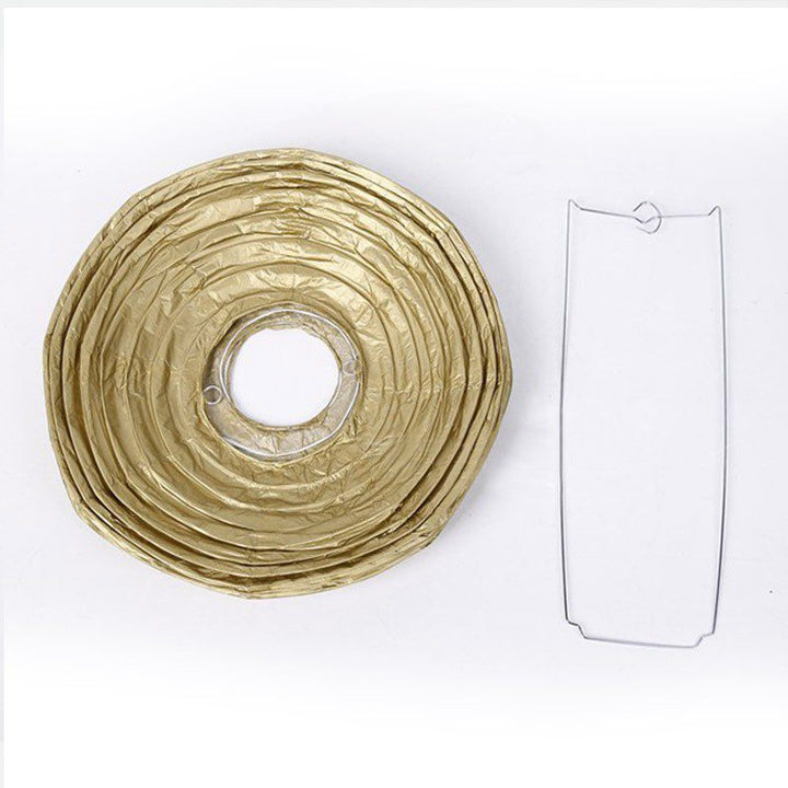 Lámpara Farol de Papel Plegable Faroles Colgantes Plateado / Dorado RF L12D