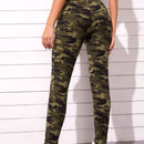 EZwear Pantalones de camuflaje de cintura girante