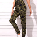 EZwear Pantalones de camuflaje de cintura girante