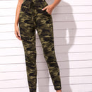 EZwear Pantalones de camuflaje de cintura girante